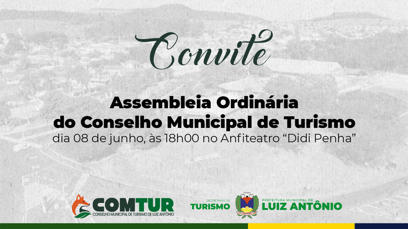 COMTUR de Luiz Antônio convoca população para Assembleia Ordinária